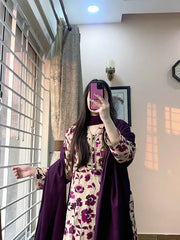 3 Piece -Doriya Lenan Stitched Dress -051