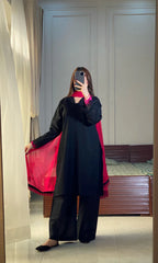 3 Piece -Lawn Dress With Plazo