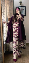3 Piece -Doriya Lenan Stitched Dress -051