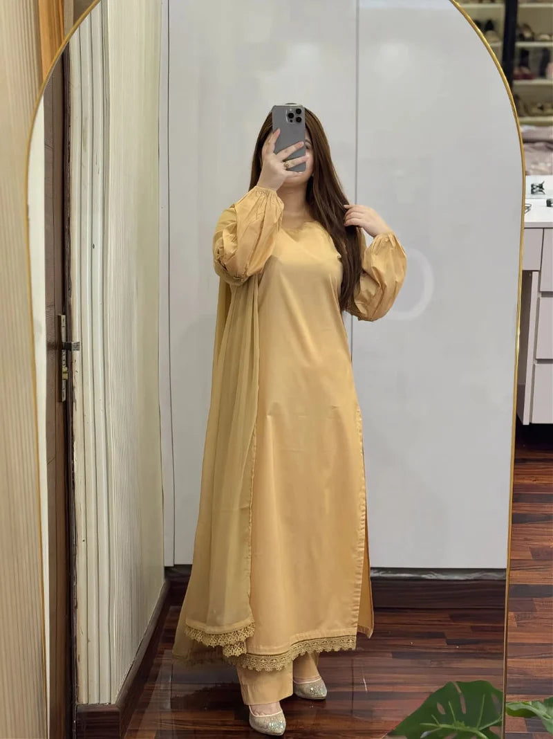 3 Piece Lawn Suit for Women – Lawn Kameez with Trouser